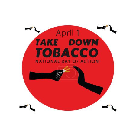 supprimer le vecteur de la journée nationale d'action tabacco