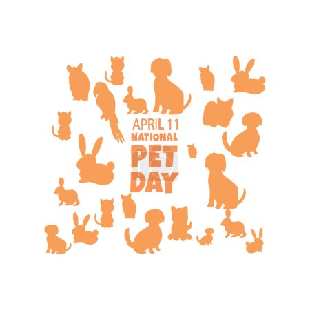 Photo for NATIOONAL PET DAY vector - Royalty Free Image