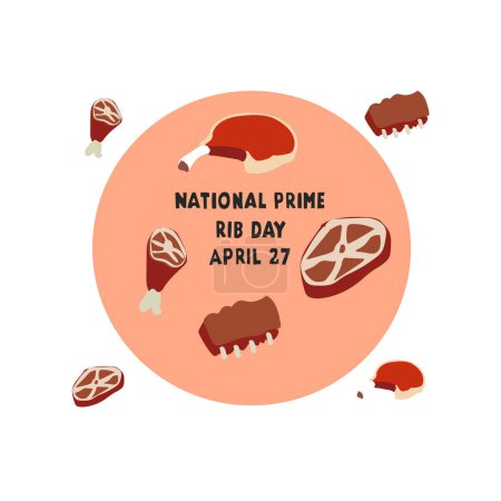 National Prime Rib Day Vektor