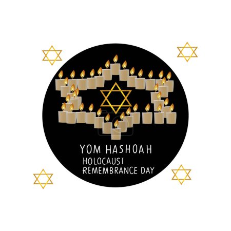 Illustration for Yom Hashoah Israel vector - Royalty Free Image