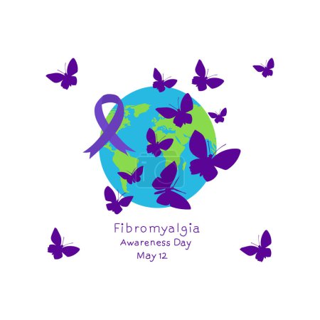 Téléchargez les illustrations : Vecteur Journée de sensibilisation à la fibromyalgie - en licence libre de droit