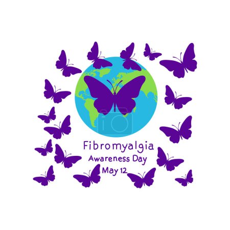 Téléchargez les illustrations : Vecteur Journée de sensibilisation à la fibromyalgie - en licence libre de droit