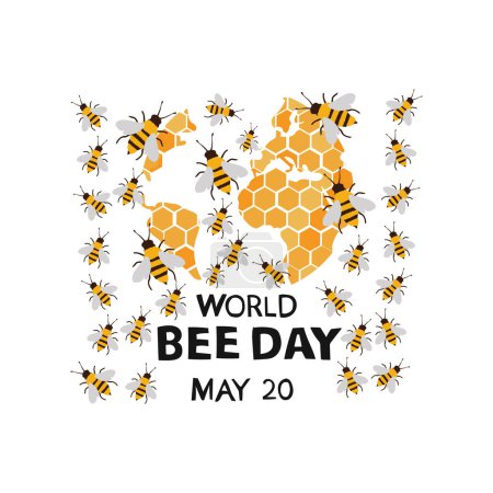 Téléchargez les illustrations : Vecteurs de la journée mondiale des abeilles - en licence libre de droit