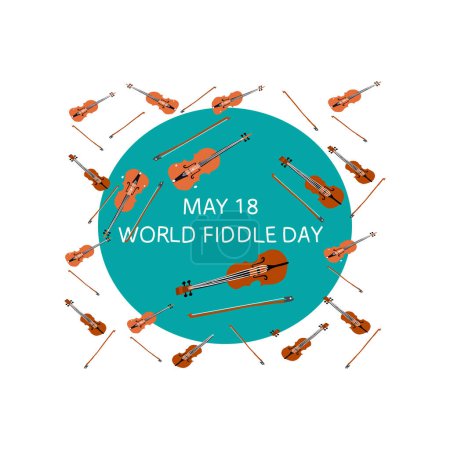 World fiddle day vector vector