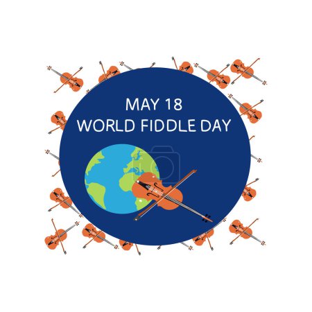 World fiddle day vector vector