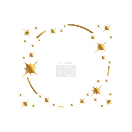 sparkling star blank border frame design