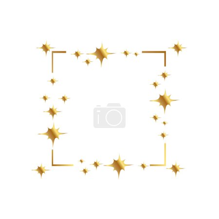 sparkling star blank border frame design