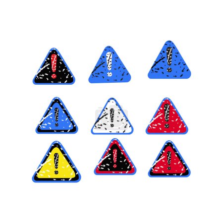 Marcas de advertencia rojas Triángulo de advertencia rojo