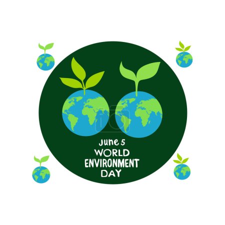 Vecteur Journée mondiale de l'environnement
