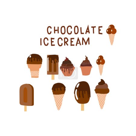 Illustration for National chocolate iec cream day - Royalty Free Image