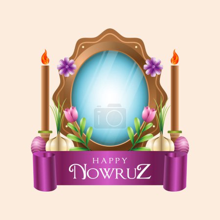 Ilustración de Happy Nowruz poster template - Imagen libre de derechos