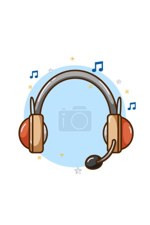 Foto de Ilustración de icono de música de auriculares - Imagen libre de derechos