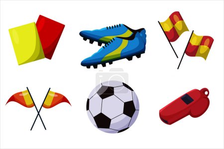 Illustration for Set of Football Element Design - Royalty Free Image