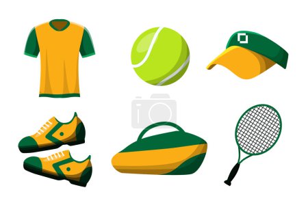 Téléchargez les photos : Ensemble d'éléments de tennis - en image libre de droit