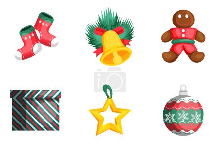 Illustration for Set Collection of Christmas Element - Royalty Free Image