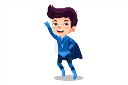 Téléchargez les illustrations : Illustration de personnage mignon petit super-héros - en licence libre de droit