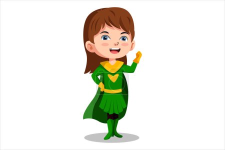 Ilustración de Lindo pequeño personaje de superhéroe Ilustración - Imagen libre de derechos
