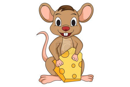 Téléchargez les illustrations : Illustration de personnage de souris mignonne - en licence libre de droit