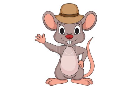 Ilustración de Lindo ratón carácter diseño ilustración - Imagen libre de derechos