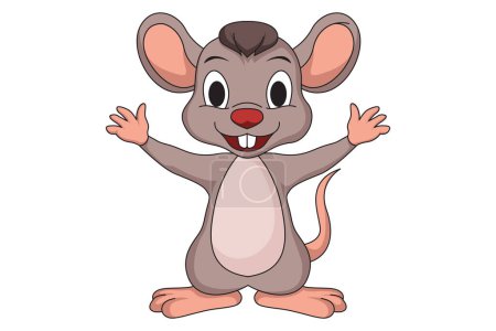 Illustration for Cute Mouse Character Design Illustration - Royalty Free Image