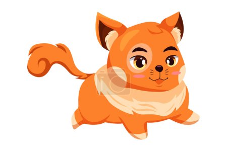 Ilustración de Lindo gato carácter diseño ilustración - Imagen libre de derechos