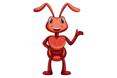 Téléchargez les illustrations : Illustration de design de personnage de fourmi mignon - en licence libre de droit