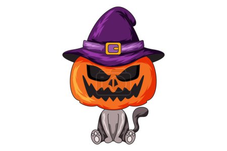 Ilustración de Ilustración de diseño de personajes de Halloween Cat - Imagen libre de derechos