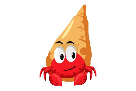 Téléchargez les illustrations : Illustration de personnage de crabe mignon - en licence libre de droit