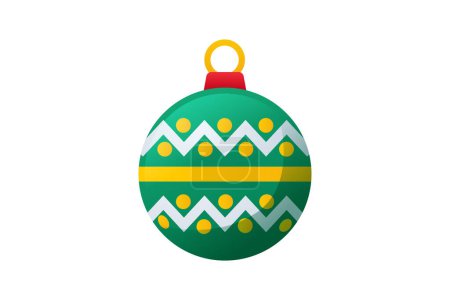 Illustration for Christmas Light Ball Decoration Sticker - Royalty Free Image