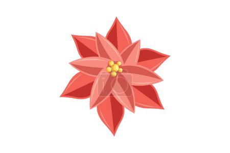 Foto de Adhesivo de decoración de Navidad de flor roja - Imagen libre de derechos