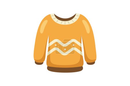 Illustration for Sweater Winter Clothes Sticker Design - Royalty Free Image