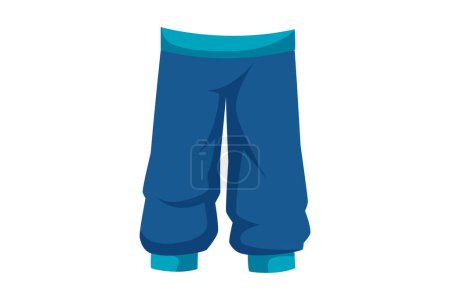 Ilustración de Pantalones azules Ropa de invierno Pegatina - Imagen libre de derechos