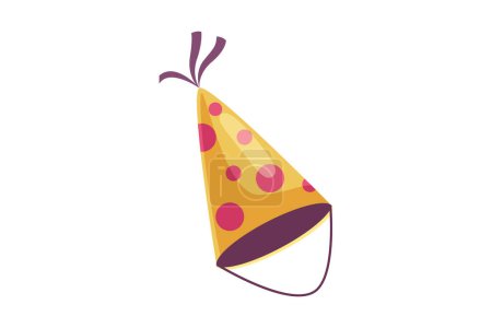 Illustration for Party Hat New Year Sticker - Royalty Free Image