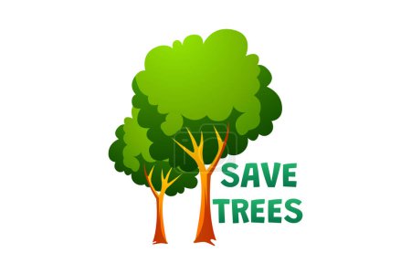 Save Tree Environmental Sticker Design