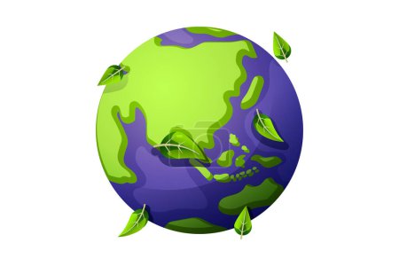 Téléchargez les illustrations : Sticker Environnemental Sauvons la Terre - en licence libre de droit
