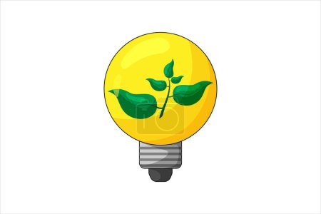 Illustration for Nature Energy Environmental Sticker Design - Royalty Free Image