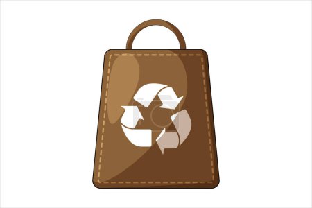 Foto de Papel de reciclaje bolsa etiqueta ambiental - Imagen libre de derechos