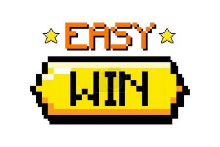 Téléchargez les illustrations : Sticker lié au jeu fonctionnel Easy Win - en licence libre de droit
