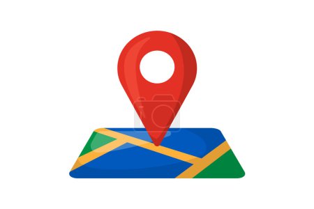 Illustration for Maps Notification Functional Information Sticker - Royalty Free Image