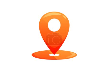 Illustration for Location Functional Information Sticker Design - Royalty Free Image