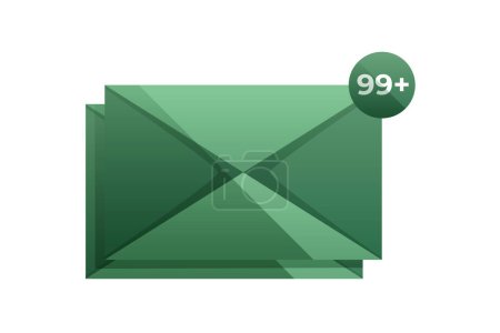 Illustration for Message Notification Functional Information Sticker - Royalty Free Image
