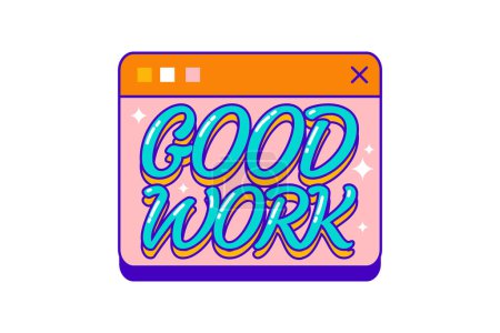 Good Work y2k Sticker Design