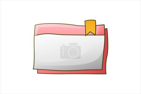 Illustration for Paper Sticky Notes Sticker Design - Royalty Free Image