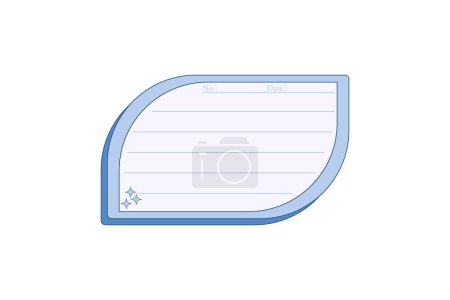 Illustration for Paper Sticky Notes Sticker Design - Royalty Free Image