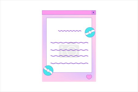 Illustration for Cute Sticky Notes Sticker Design - Royalty Free Image