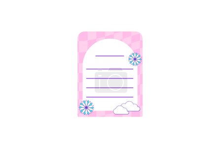 Illustration for Cute Sticky Notes Sticker Design - Royalty Free Image