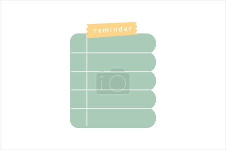 Illustration for Sticky Notes Paper Sticker Design - Royalty Free Image