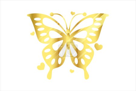 Foto de Diseño de la etiqueta engomada metálica láser mariposa - Imagen libre de derechos