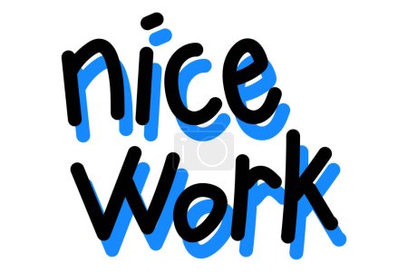 Téléchargez les illustrations : Nice Work Highlight Note Sticker Design - en licence libre de droit
