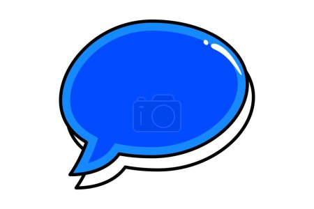Illustration for Speech Bubble Highlight Note Sticker Design - Royalty Free Image